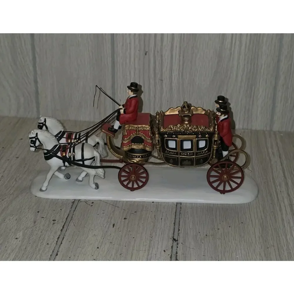 Vtg Department 56 Dickens Village Series The Queens Parliamentary Coach 58454